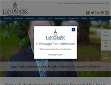 Tablet Screenshot of landmarkchristianschool.org